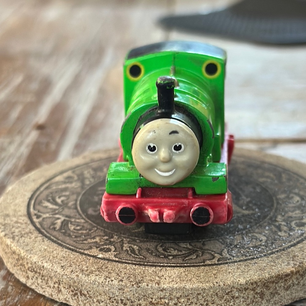 Thomas & Friends Percy the small engine. Vintage die cast ERTL. Green black.